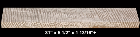 Quarter-Sawn Curly Maple Neck Blank - 31" x 5 1/2" x 1 13/16"+ - $80.00