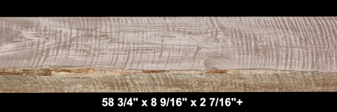 Thick Curly Maple - 58 3/4" x 8 9/16" x 2 7/16"+ - $205.00