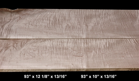 Wide Curly Maple Set - 2 Pcs - See Photo for Sizes - $190.00