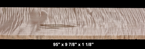 Curly Maple  - 95" x 9 7/8" x 1 1/8" - $140.00