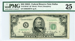 2108-K*, $50 Federal Reserve Note Dallas, 1950A