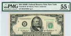 2109-B*, $50 Federal Reserve Note New York, 1950B