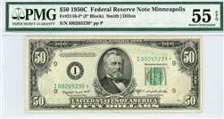 2110-I*, $50 Federal Reserve Note Minneapolis, 1950C