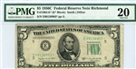 1964-E* (E* Block), $5 Federal Reserve Note Richmond, 1950C