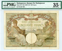 38, 50 Francs Madagascar, 1937-47