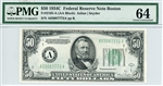 2105-A (AA Block), $50 Federal Reserve Note Boston, 1934C