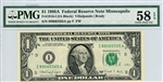 1916-I (IA Block), $1 Federal Reserve Note Minneapolis, 1988A