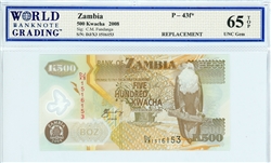 43f*, 500 Kwacha Zambia, 2008