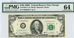 2166-G*, $100 Federal Reserve Note Chicago, 1969C