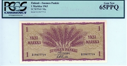 98a, 1 Markka, Finland, 1963