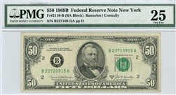 2116-B, $50 Federal Reserve Note New York, 1969B