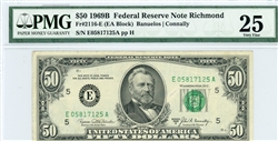 2116-E, $50 Federal Reserve Note Richmond, 1969B