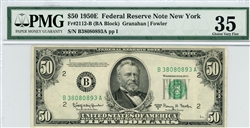 2112-B, $50 Federal Reserve Note New York, 1950E