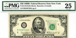 2116-B, $50 Federal Reserve Note New York, 1969B