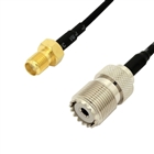 UHF female / SMA female Jumper RG-174 coaxial cable