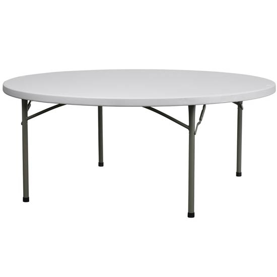 72" Plastic Folding Tables | Los Angeles Round Plastic Folding Table | Banquet Plastic Tables | WHOLESALE CHAIRS :