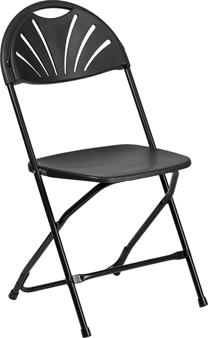 Black Fan Folding Chair Discounted