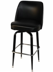 Single Ring Black Metal Barstool