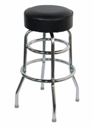 Double Ring Chrome Barstool