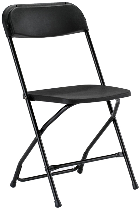 Black Plastic Folding Chair at Discount Wholesale Prices.