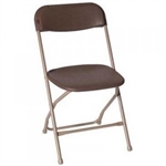 Brown Plastic Folding Chair, Poly Brown Wholesale Chairs, lowest prices plastic folding chair