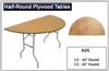 Plywood 1/2 Moon Folding Table