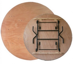 60" Plywood Round Folding Tables on sale  | Hotel Banquet Folding Tables | OHIO Round Tables | WHOLESALE CHAIRS: