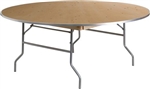 60" Round Cheap METAL EDGE Plywood Folding Table,  Florida Plywood Folding Tables, Lowest prices folding tables