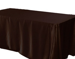 Chocolate 72 x 120 Satin Banquet Tablecloth