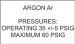 Argon Adhesive Vinyl Label