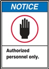 Notice Label AuthorizedPersonnel