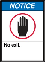 Notice Label NoExit