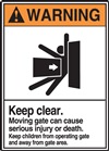 Warning Label KeepClear