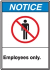 Notice Label EmployeesOnly