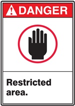 Danger Label RestrictedArea