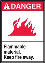 Danger Label FlammableMaterial