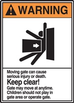 Warning Label MovingGate