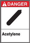 Danger Label Acetylene