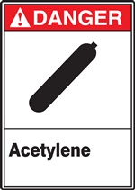 Danger Label Acetylene