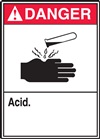 Danger Label Acid