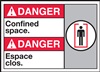 Danger Label Confined Space