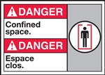 Danger Label Confined Space