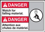 Danger Label WatchForFallingMaterial
