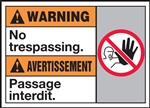 Warning Label NoTrespassing