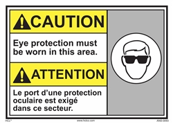 Caution Sign Eye Protection Must Be Worn