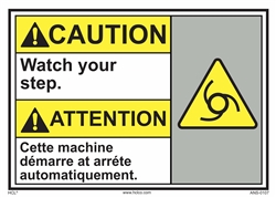 Caution Label This Machine Starts And Stops