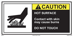 Caution Label Hot Surface