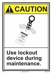 Caution Label Use Lockout