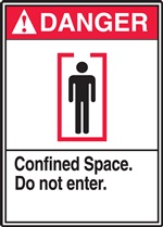 Danger Sign Confined Space Do Not Enter