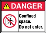 Danger Label Confined Space Do Not Enter